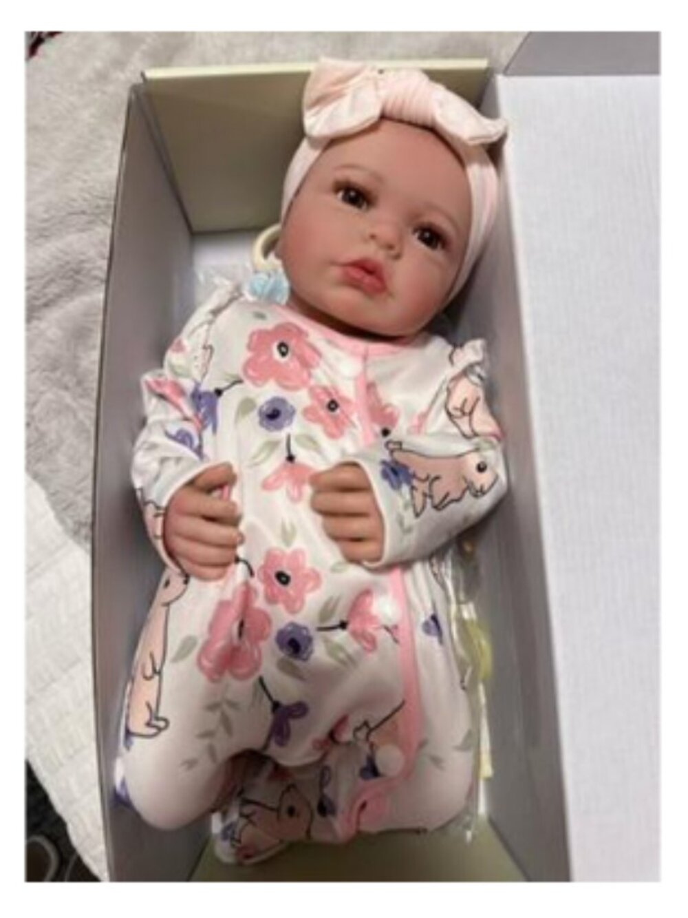 20 Inch Reborn Baby Doll, Realistic Soft Cloth Body with Vinyl Torso